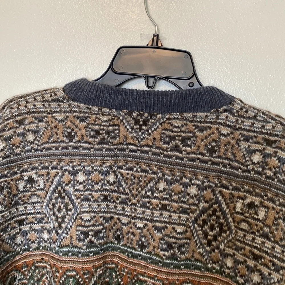 BOTTO Italian wool alpaca blend multi color long sleeve sweater XL - Picture 9 of 15